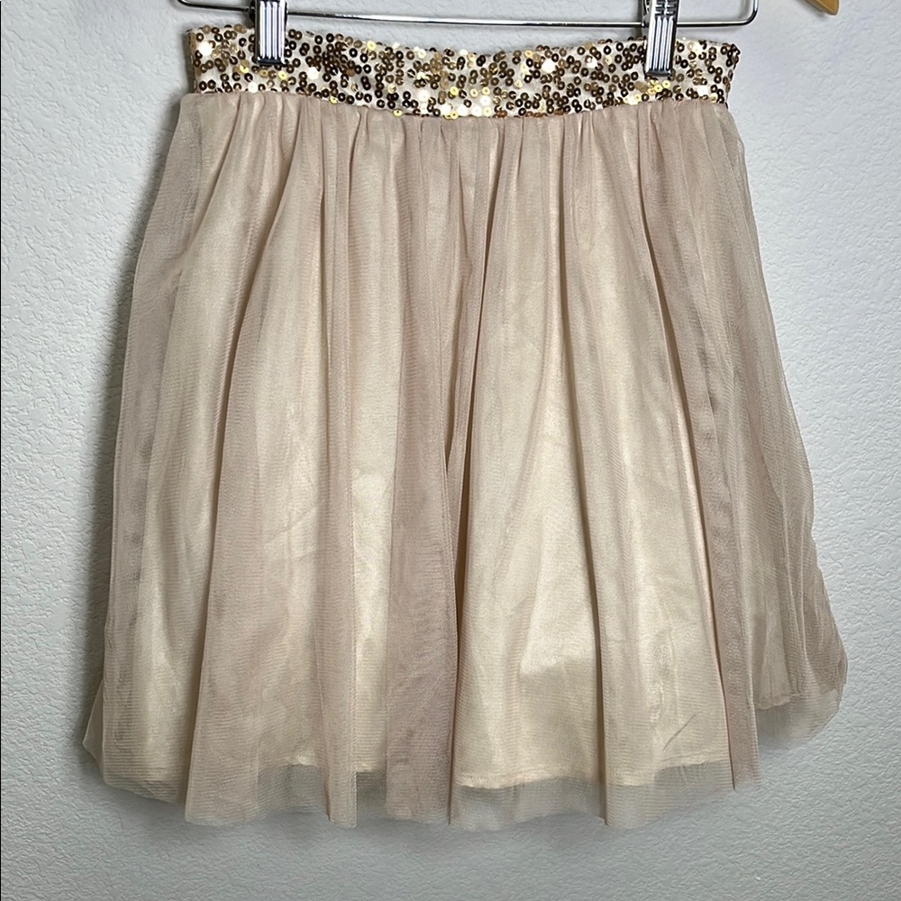 Steppin' Out Cream Embellished Mini Skirt